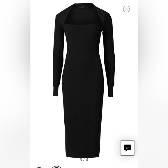 AllSaints Black Midi Dress - Picture 4 of 4